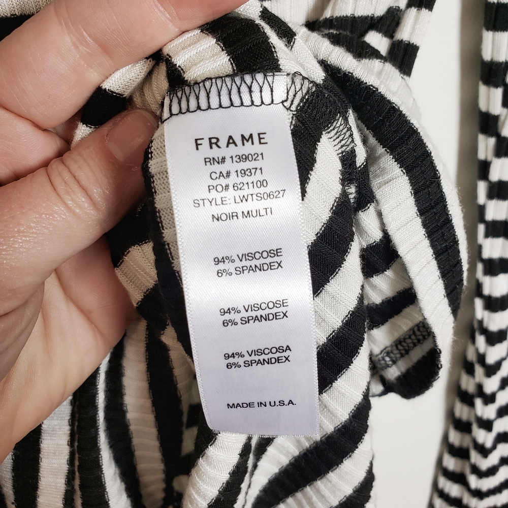 Frame Striped Squareneck Ribbed Top - Picture 7 of 7